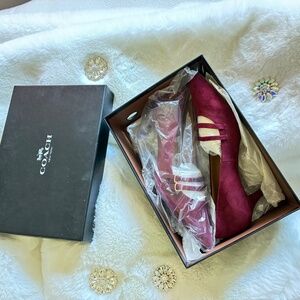 Coach Burgundy Suede Heels